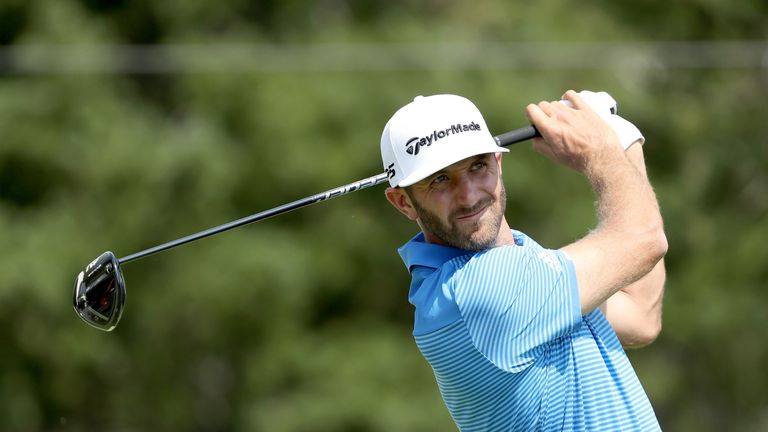 Dustin Johnson during the final of the 2017 Dell Match Play at Austin Country Club on March 26, 2017 in Austin, Texas. 