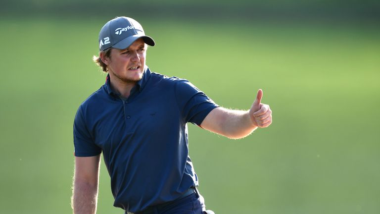 Eddie Pepperell during the third round of the Hero Indian Open at Dlf Golf and Country Club
