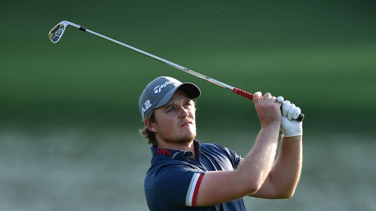 Eddie Pepperell during the third round of the Hero Indian Open at Dlf Golf and Country Club