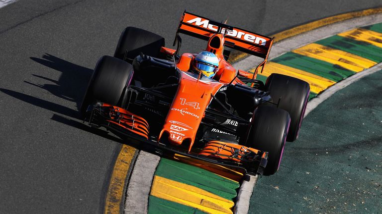 MELBOURNE, AUSTRALIA - MARCH 26: Fernando Alonso of Spain driving the (14) McLaren Honda Formula 1 Team McLaren MCL32 on track during the Australian Formul