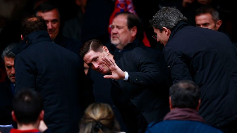 Fernando Torres was in the stands for Atletico Madrid's win over Valencia following his release from hospital