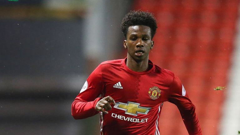 Joshua Bohui during the Premier League International Cup Quarter-Final match between Manchester United U23 and Porto B in February, 2017