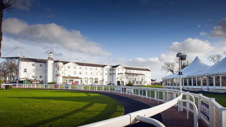 General view of the paddock at Hamilton Park racecourse