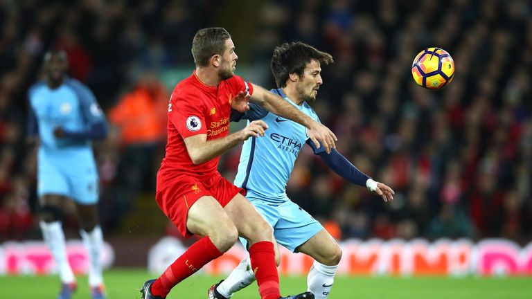 Jordan Henderson and David Silva