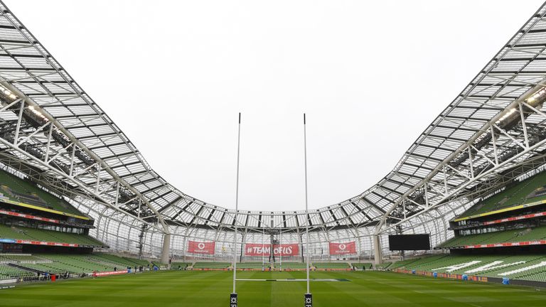 DUBLIN, IRELAND - MARCH 18:  A general view of the stadium prior to kickoff during the RBS Six Nations match between Ireland and England at the Aviva Stadi