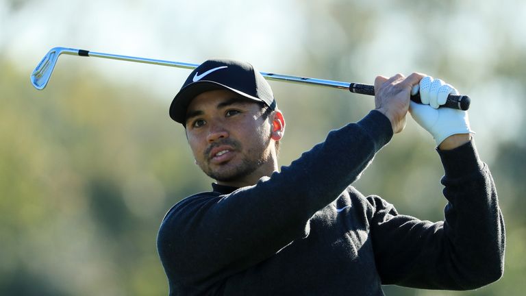 Jason Day of Australia plays his shot from the 14th tee during the first round of the Arnold Palmer Invitational