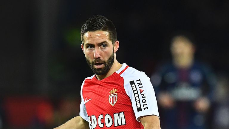 Monaco's Portuguese midfielder Joao Moutinho passes the ball during the French L1 football match between Paris Saint-Germain and Monaco at the Parc des Pri