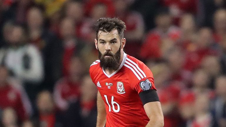Wales' Joe Ledley during the 2018 FIFA World Cup Qualifying, Group D match at the Aviva Stadium, Dublin.