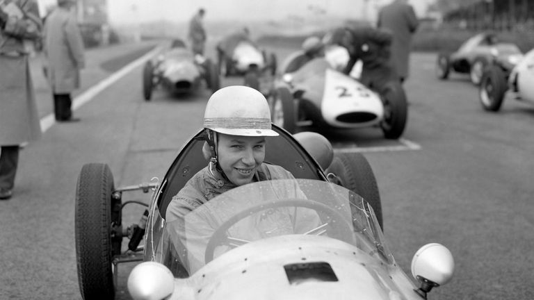 John Surtees pictured at the wheel of a Cooper, 31 March 1960