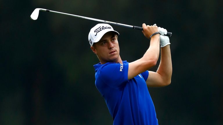 MEXICO CITY, MEXICO - MARCH 04:  Justin Thomas of the United States plays a shot on the 18th hole during the third round of the World Golf Championships Me