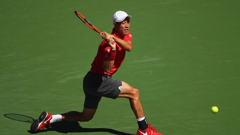 Kei Nishikori was too strong for Britain's number two Dan Evans