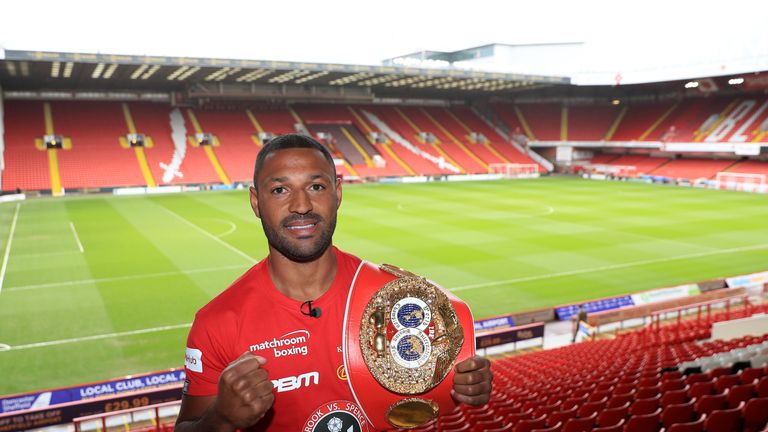 Kell Brook during a press conference at Bramall Lane