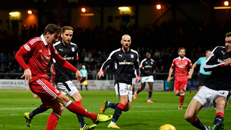 Aberdeen's Kenny McLean scores his side's third goal 