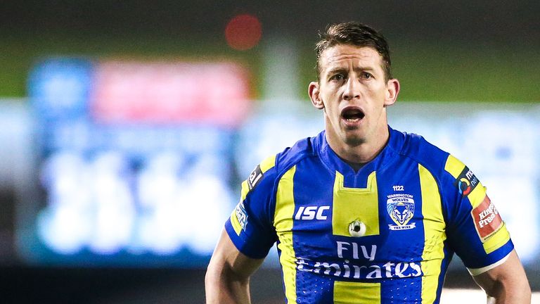 16/03/2017 - Rugby League - Betfred Super League - Leigh Centurions v Warrington Wolves - Leigh Sports Village. Wolves' Kurt Gidley.