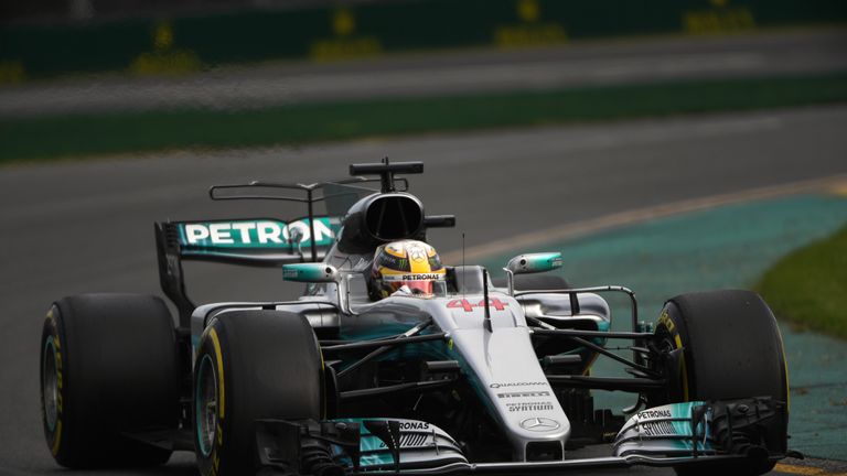 Lewis Hamilton during Australian GP practice