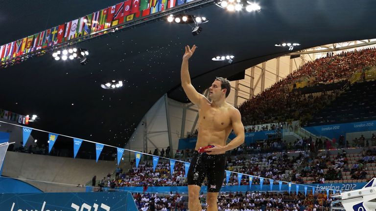 Liam soaks up the atmosphere at the London Olympics