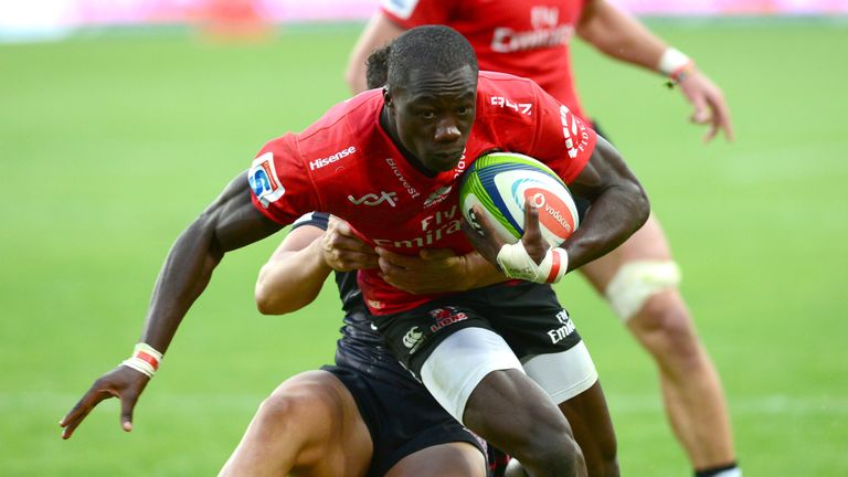 JOHANNESBURG,MARCH 18 2017: Madosh Tambwe of the Lions during the Super Rugby match between Emirates Lions and Reds at Emirates Airlines Park
