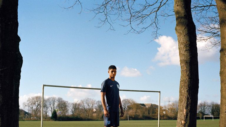 From park to the Wembley turf, Marcus Rashford's dream has become a reality. Pic: Lottie Bea Spencer for Nike