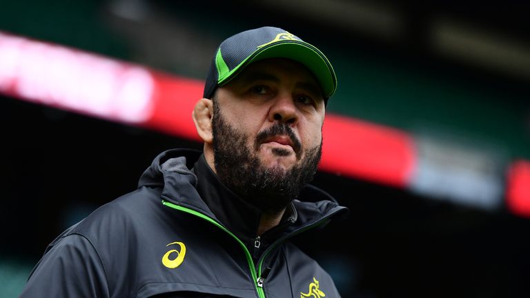 LONDON, ENGLAND - DECEMBER 02:  Michael Cheika, Head Coach of Australia looks on during the Australia Captain's Run on the eve of the Old Mutual Wealth mat