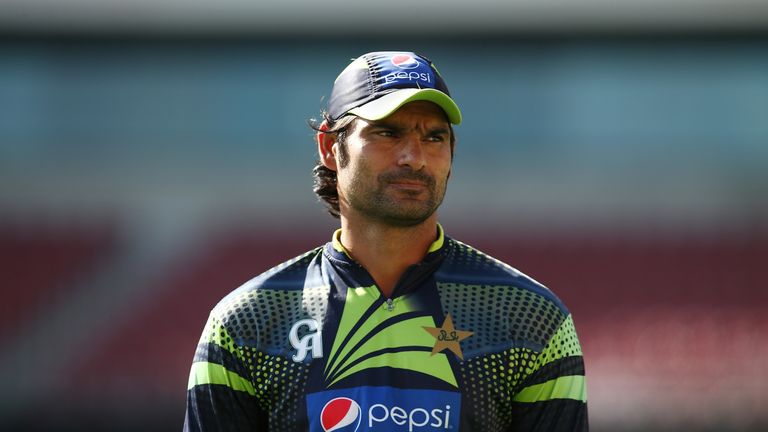 ADELAIDE, AUSTRALIA - MARCH 19: Muhammad Irfan of Pakistan looks on during a Pakistan nets session