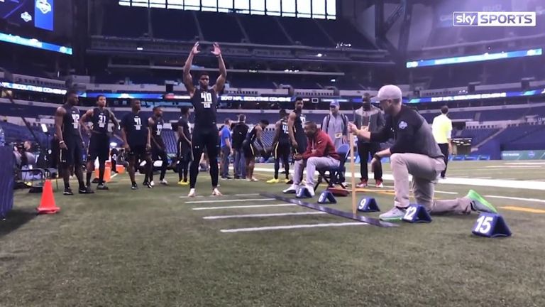 Obi Melifonwu at the NFL Scouting Combine