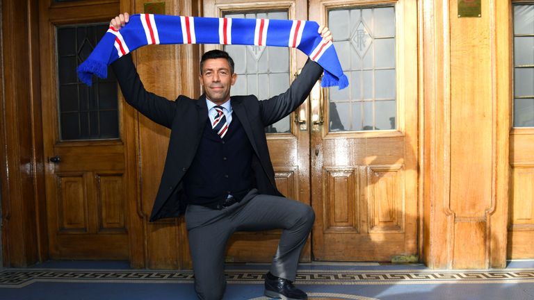 Caixinha was unveiled to the media at Ibrox