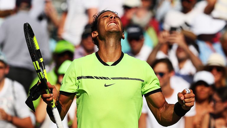 Rafael Nadal was delighted to see off Nicholas Mahut and keep his Miami Open bid on track