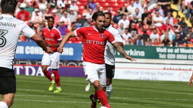 Ricky Holmes scored a hat-trick for Charlton in their 4-3 loss at Shrewsbury