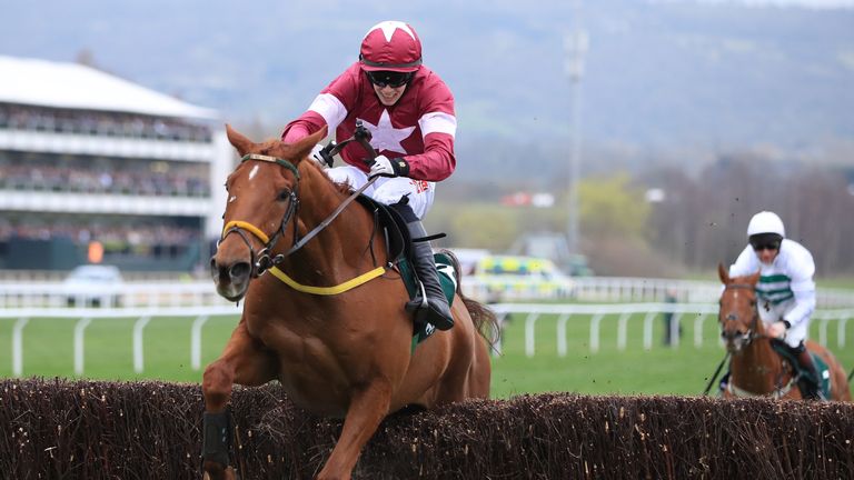 Road To Respect ridden by jockey Bryan Cooper on the way to winning the Brown Advisory & Merriebelle Stable Plate Handicap Chase during St Patrick's Thursd