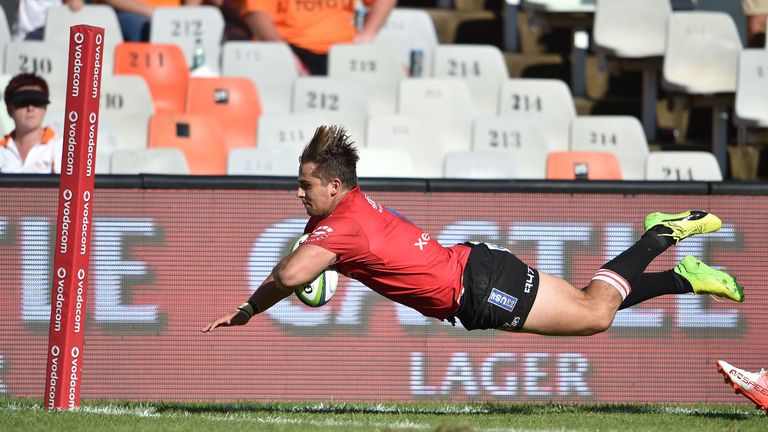   Rohan Janse van Rensburg scores for the Lions
