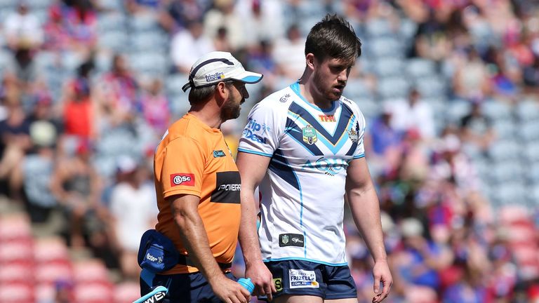 Joe Greenwood refused to leave the pitch after suffering a head injury