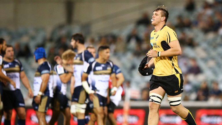 Ross Haylett-Petty is sin-binned against the Brumbies