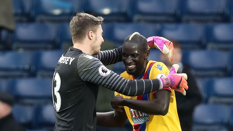 Crystal Palace are yet to concede a goal with Mamadou Sakho (right) in their side
