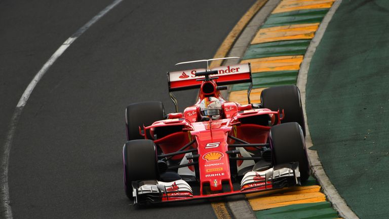 Sebastian Vettel during qualifying for the Australian GP