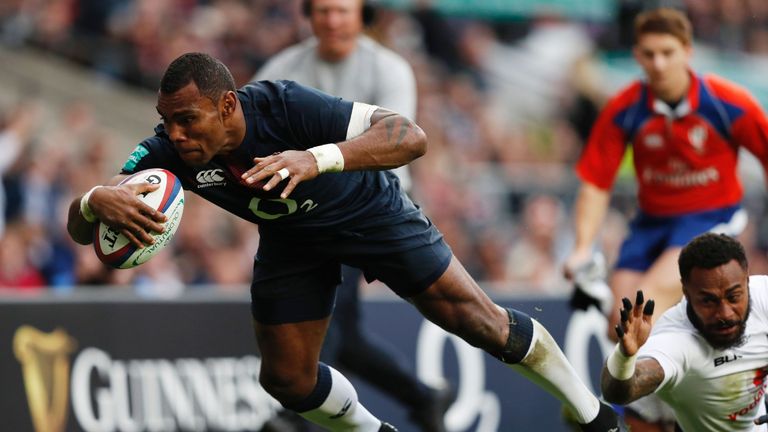 Semesa Rokoduguni scored twice for England against Fiji in the autumn internationals