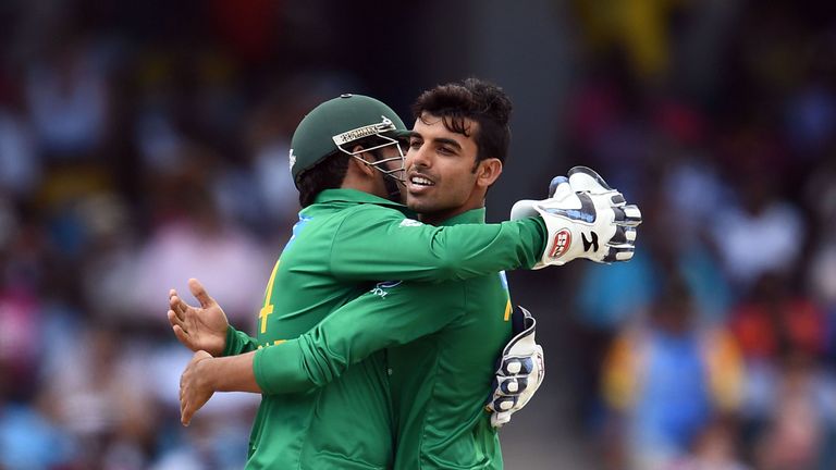 Shadab Khan took 3-7 on debut as Pakistan romped to victory