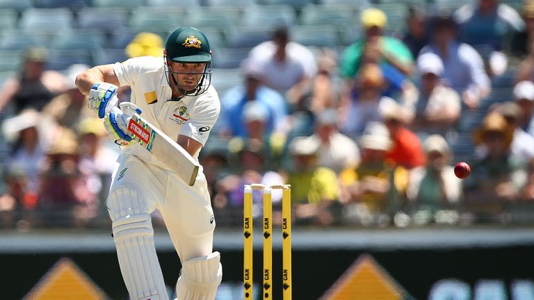 Shaun Marsh of Australia bats during day two of the First Test match between Australia and South Africa at the WACA