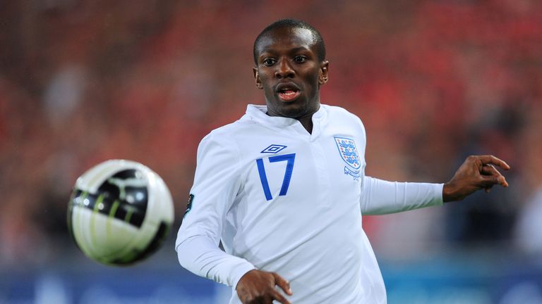 BASEL, SWITZERLAND - SEPTEMBER 07:  Shaun Wright-Phillips of England in action during the EURO 2012 Group G Qualifier between Switzerland and England at St