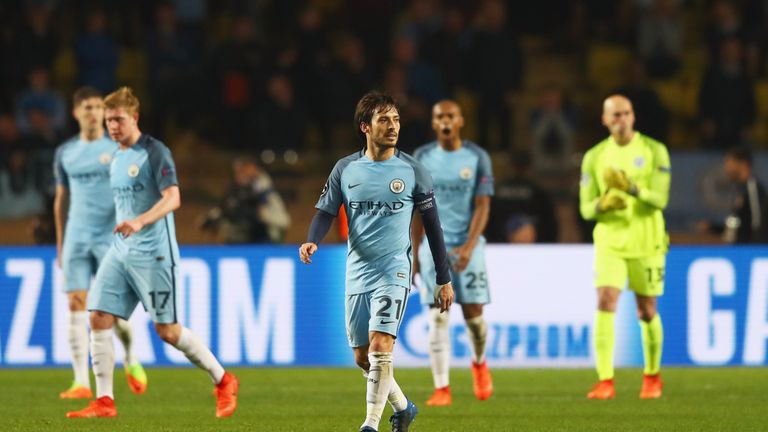 Manchester City crashed out of the Champions League to Monaco on Wednesday