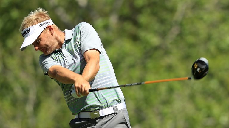 AUSTIN, TX - MARCH 23: Soren Kjeldsen of Denmark tees off on the 3rd hole of his match during round two of the World Golf Championships-Dell Technologies M