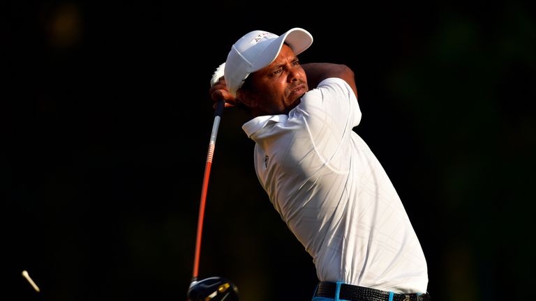 KUALA LUMPUR, MALAYSIA - FEBRUARY 10:  S.S.P Chawrasia of India plays a shot during Day Two of the Maybank Championship Malaysia at Saujana Golf Club on Fe