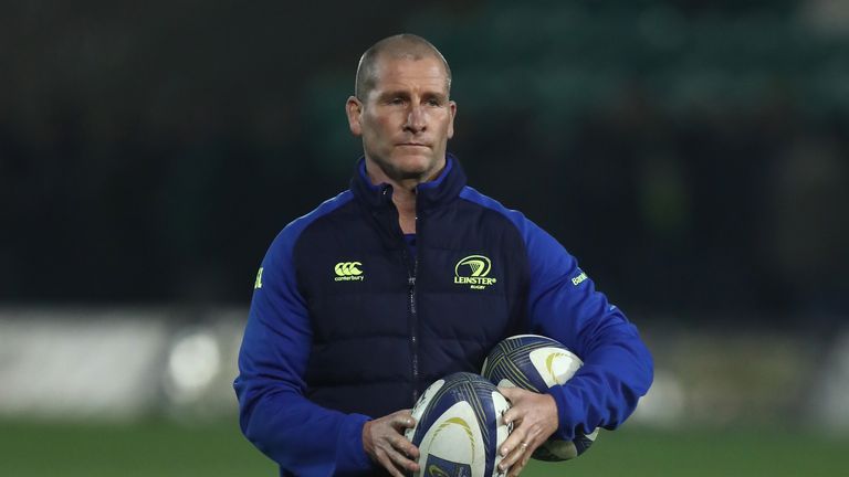 NORTHAMPTON - DECEMBER 09 2016:  Stuart Lancaster the Leinster assistant coach looks on during the European Rugby Champions Cup match against Saints