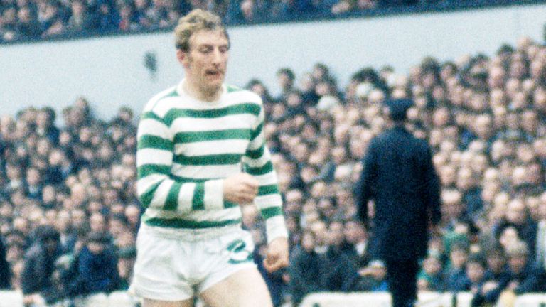 Tommy Gemmell in action for Celtic during the 1970 Scottish Cup final