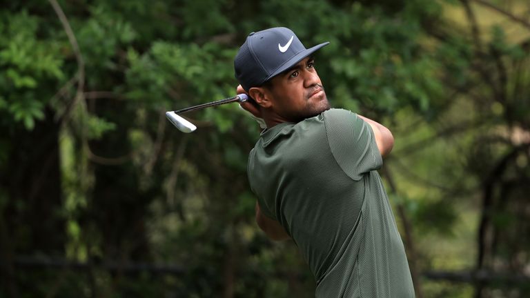 Tony Finau during the final round of the Valspar Championship at Innisbrook Resort Copperhead Course