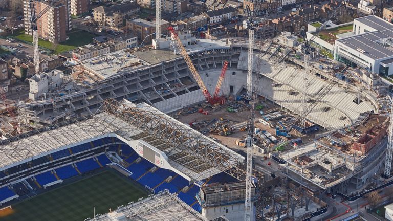 Work continues on the new home of Tottenham Hotspur - pic courtesy Tottenham Hotspur FC