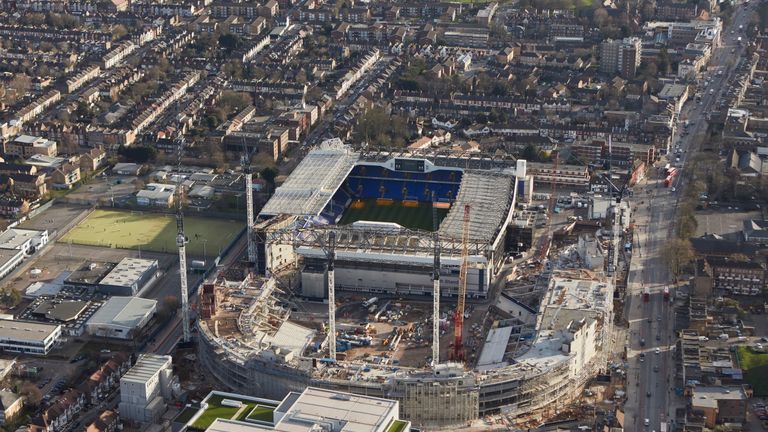 Construction work on the new home of Tottenham Hotspur - pic courtesy Tottenham Hotspur