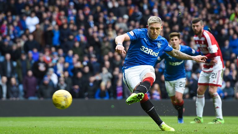 Martyn Waghorn opens the scoring from the penalty spot