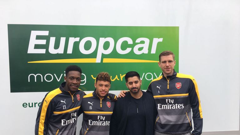 Arsenal fan Aaron gets the chance to interview Danny Welbeck, Per Mertesacker and Alex Oxlade-Chamberlain in the back of the Europcar van