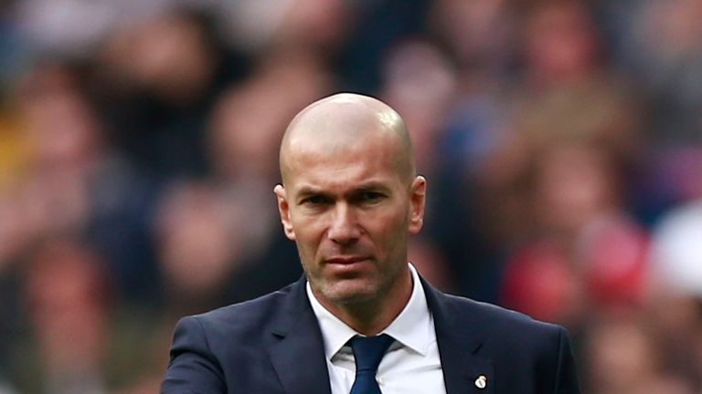 Real Madrid manager Zinedine Zidane