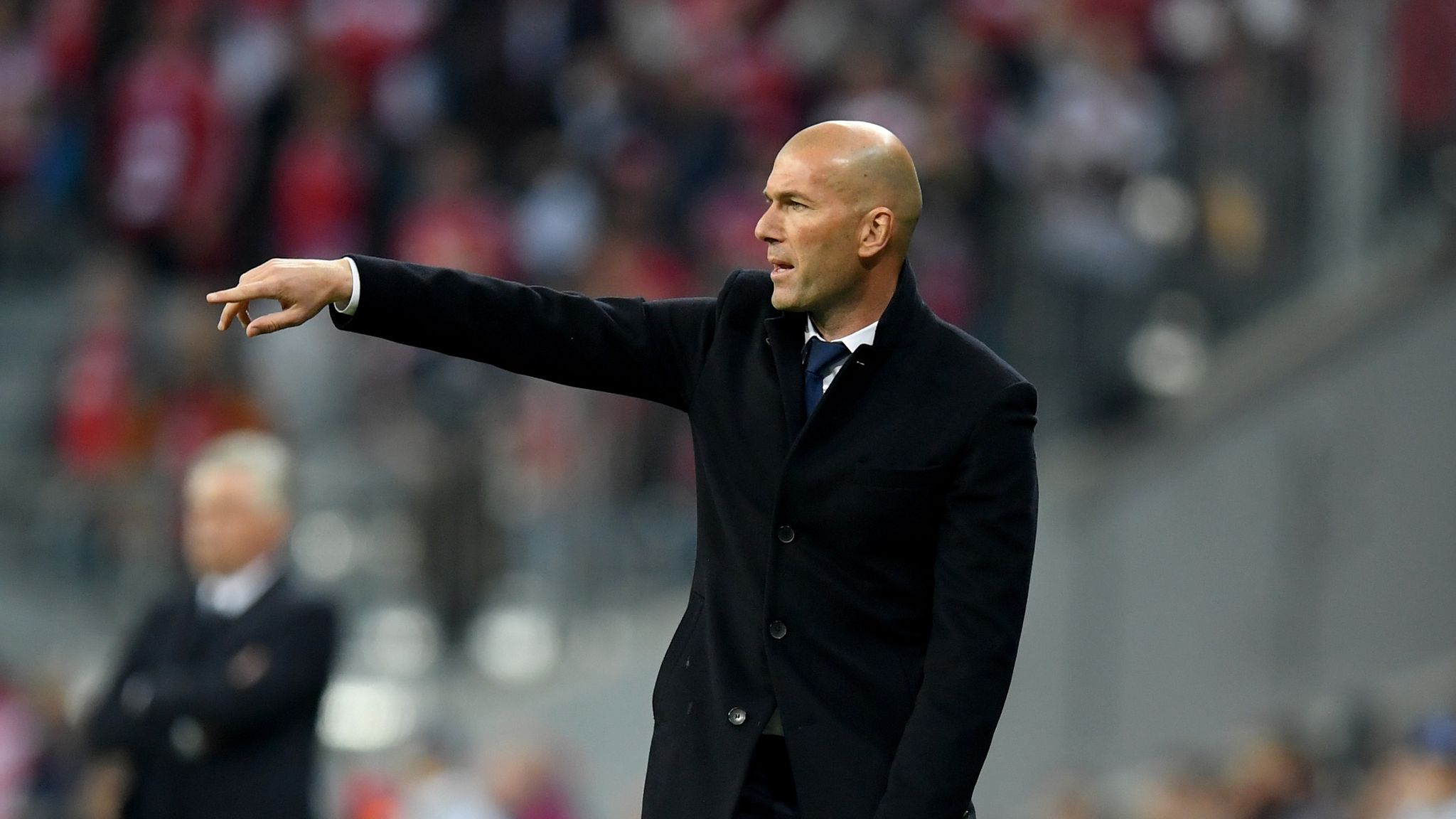 Zinedine Zidane Real Madrid Should Have Scored More Against 10 Man Bayern Munich Football News Sky Sports